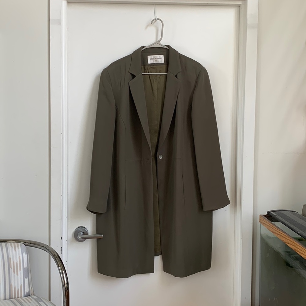 Jones New York Green Coat - near perfect!